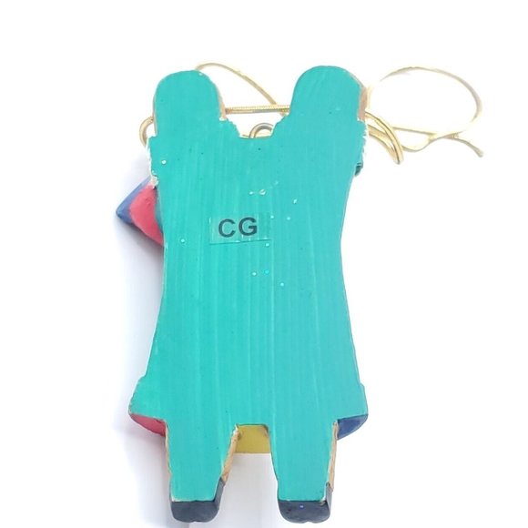 5 Wooden Ornaments Christmas Holiday Decorations Santa Snowman Tree great shape - Picture 7 of 12